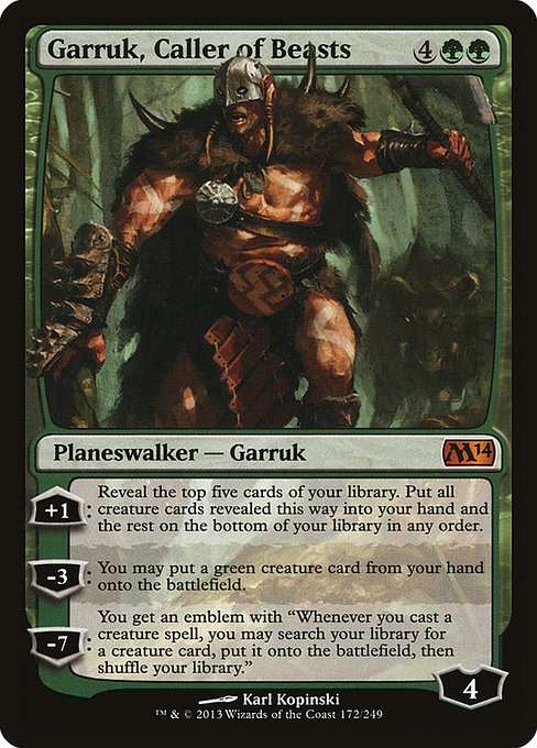 Garruk, Caller of Beasts - Magic 2014 Mythic Card