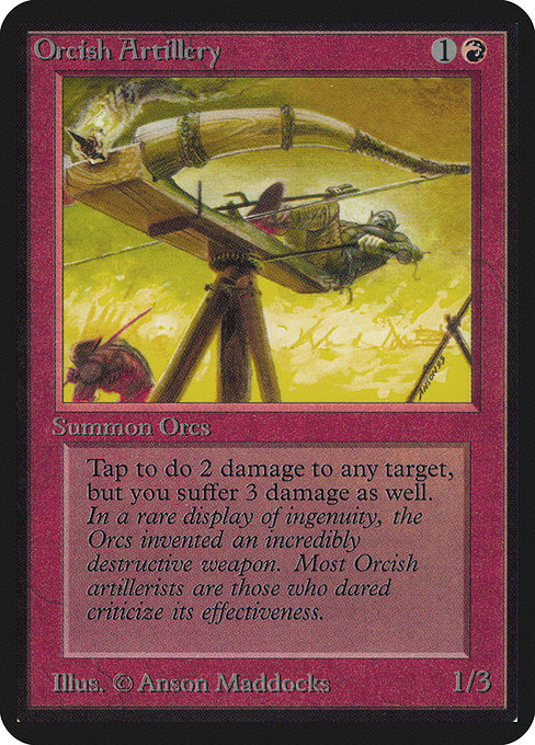 Orcish Artillery - Limited Edition Alpha Uncommon Card