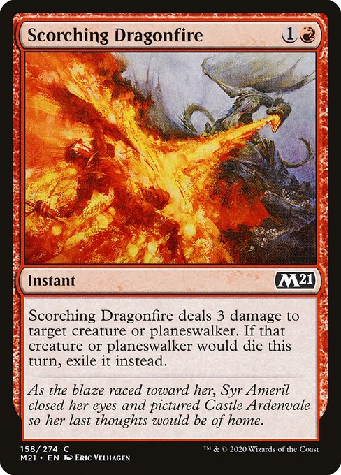 Scorching Dragonfire - Core Set 2021 Common Card