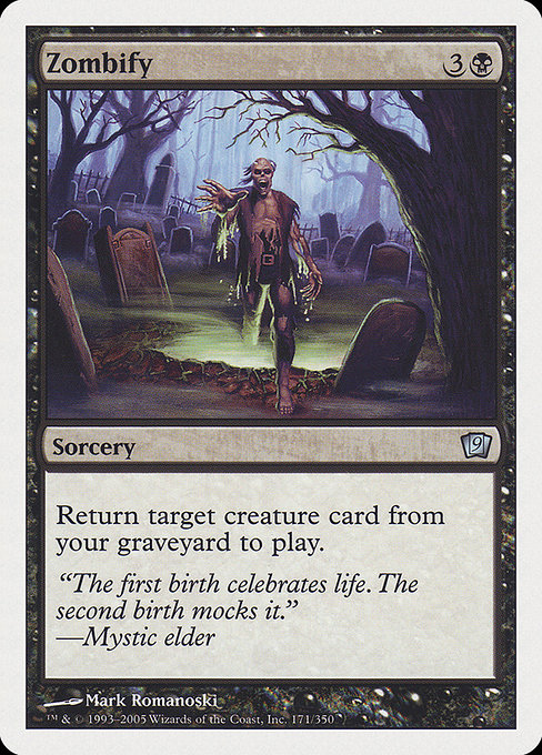 Zombify - Ninth Edition Uncommon Card
