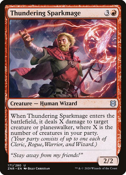 Thundering Sparkmage - Zendikar Rising Uncommon Card