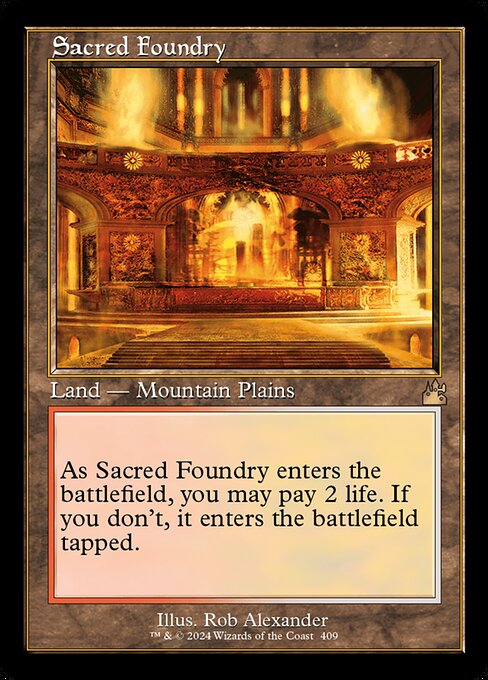 Sacred Foundry - Ravnica Remastered Rare Card