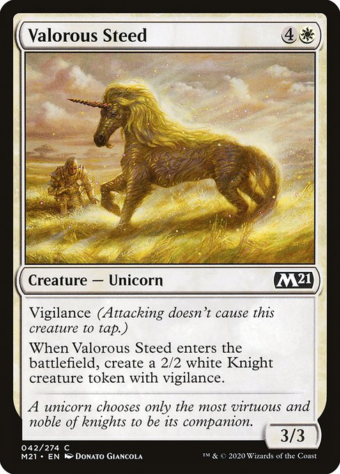 Valorous Steed - Core Set 2021 Common Card
