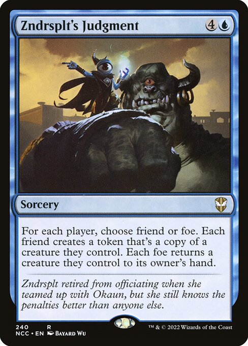 Zndrsplt's Judgment - New Capenna Commander Rare Card
