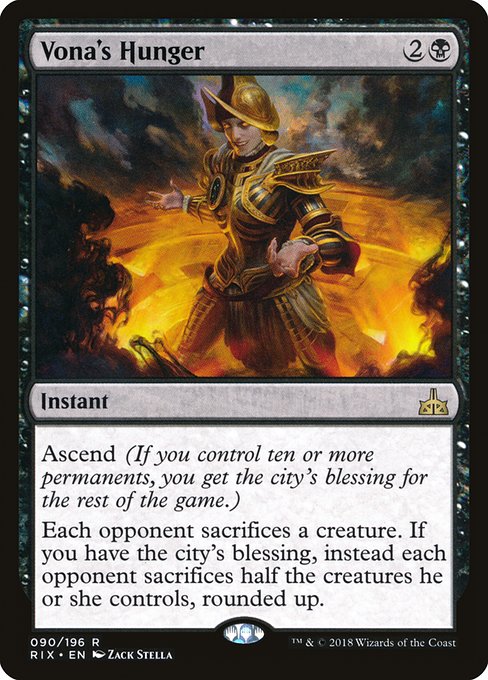 Vona's Hunger - Rivals of Ixalan Rare Card