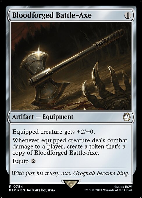 Bloodforged Battle-Axe - Fallout Rare Card
