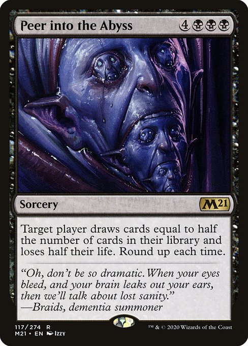 Peer into the Abyss - Core Set 2021 Rare Card