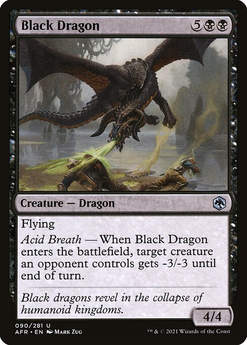 Black Dragon - Adventures in the Forgotten Realms Uncommon Card