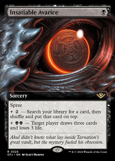 Insatiable Avarice - Outlaws of Thunder Junction Rare Card