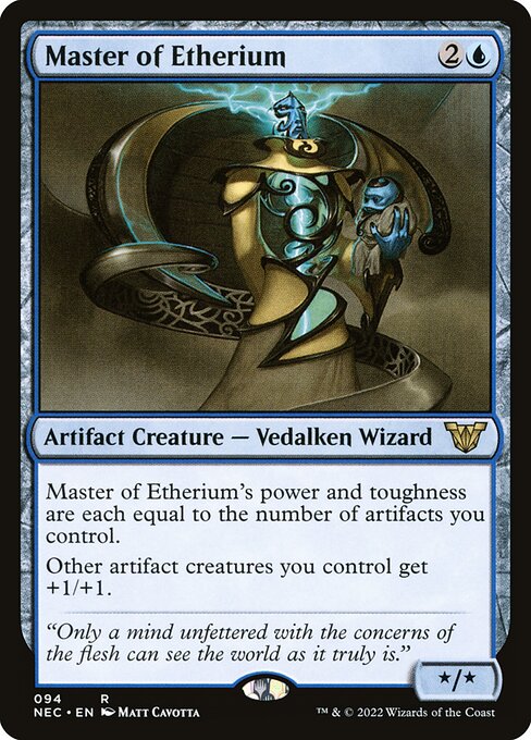 Master of Etherium - Neon Dynasty Commander Rare Card