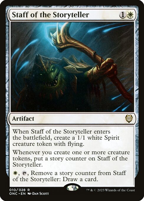 Staff of the Storyteller - Phyrexia: All Will Be One Commander Rare Card