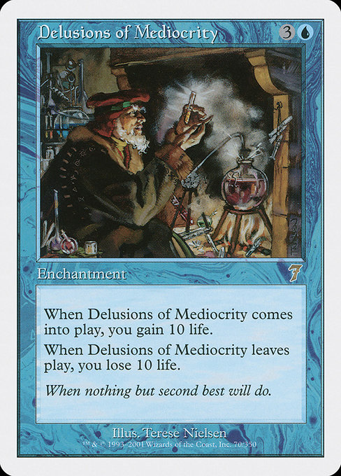 Delusions of Mediocrity - Seventh Edition Rare Card