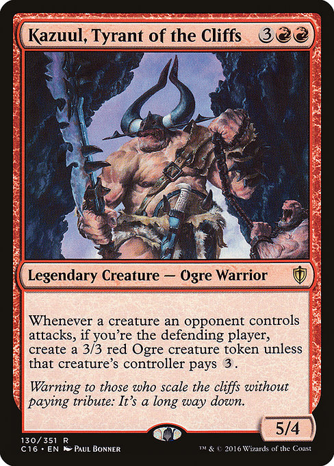 Kazuul, Tyrant of the Cliffs - Commander 2016 Rare Card