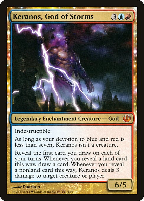 Keranos, God of Storms - Journey into Nyx Mythic Card
