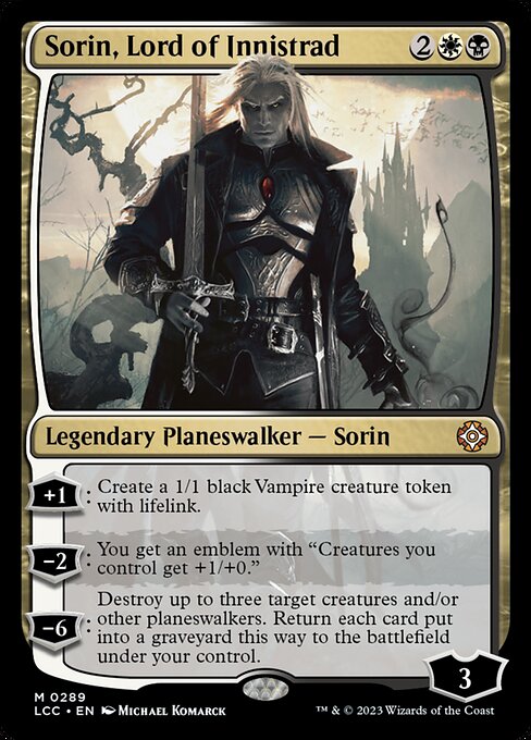 Sorin, Lord of Innistrad - The Lost Caverns of Ixalan Commander Mythic Card