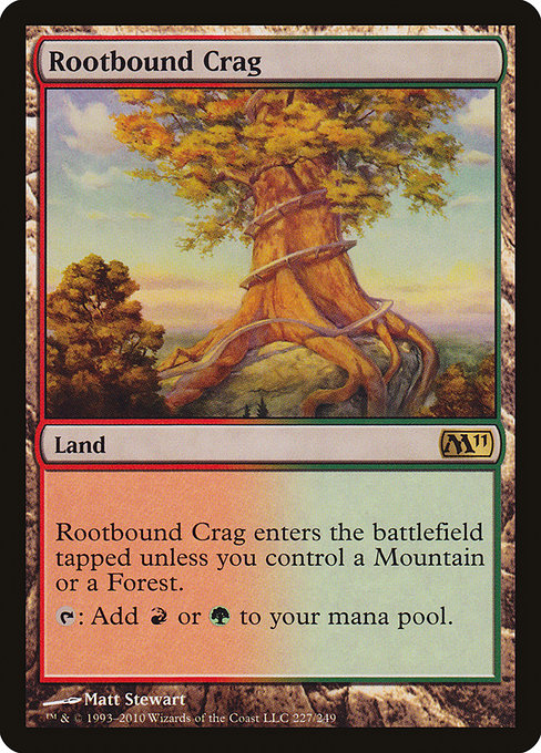 Rootbound Crag - Magic 2011 Rare Card