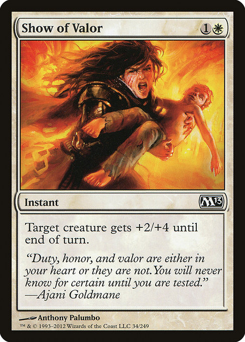 Show of Valor - Magic 2013 Common Card