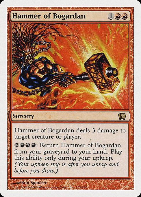 Hammer of Bogardan - Eighth Edition Rare Card