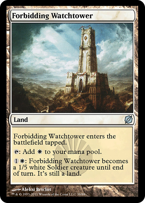 Forbidding Watchtower - Duel Decks: Mirrodin Pure vs. New Phyrexia Uncommon Card