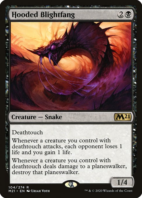 Hooded Blightfang - Core Set 2021 Rare Card