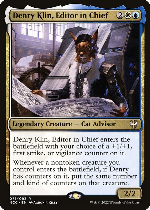 Denry Klin, Editor in Chief - New Capenna Commander Rare Card