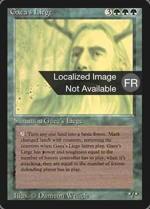 Gaea's Liege - Foreign Black Border Rare Card