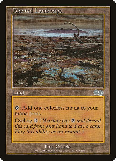 Blasted Landscape - Urza's Saga Uncommon Card