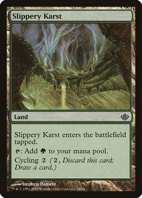 Slippery Karst - Duel Decks: Garruk vs. Liliana Common Card