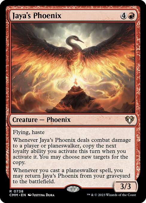 Jaya's Phoenix - Commander Masters Rare Card