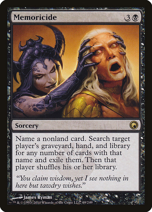 Memoricide - Scars of Mirrodin Rare Card