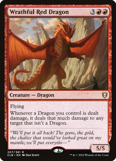 Wrathful Red Dragon - Commander Legends: Battle for Baldur's Gate Rare Card