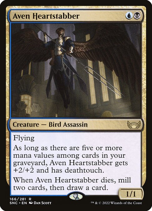 Aven Heartstabber - Streets of New Capenna Rare Card