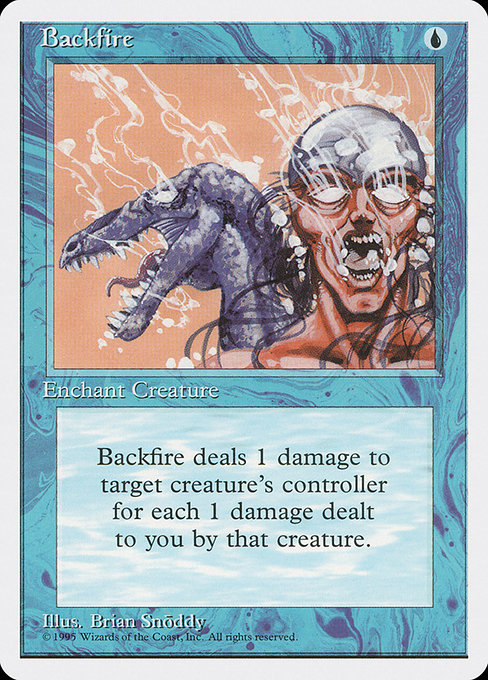 Backfire - Fourth Edition Uncommon Card
