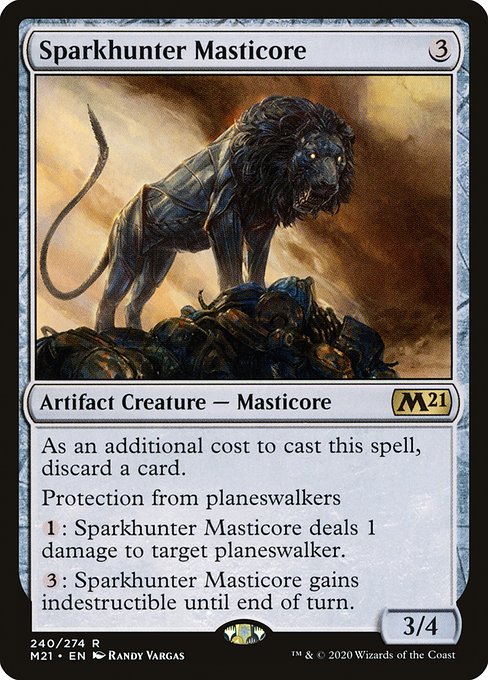 Sparkhunter Masticore - Core Set 2021 Rare Card