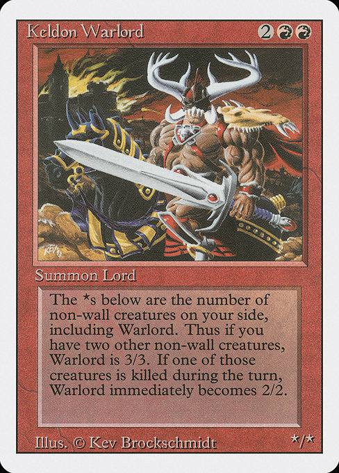Keldon Warlord - Revised Edition Uncommon Card