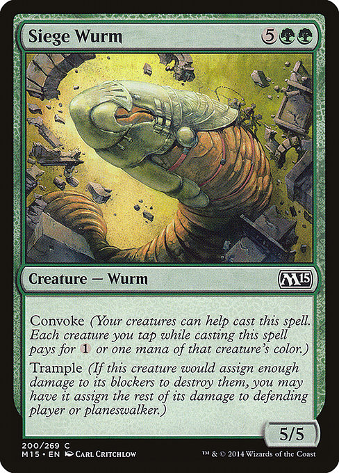 Siege Wurm - Magic 2015 Common Card