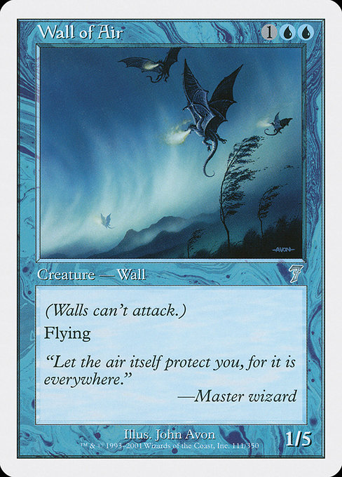 Wall of Air - Seventh Edition Uncommon Card
