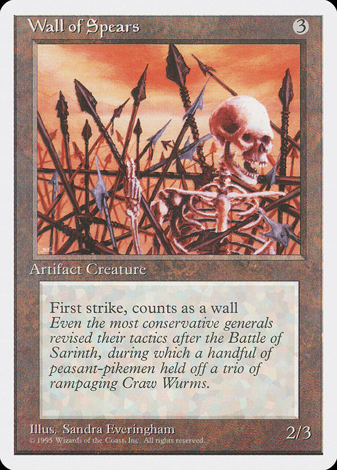 Wall of Spears - Fourth Edition Common Card
