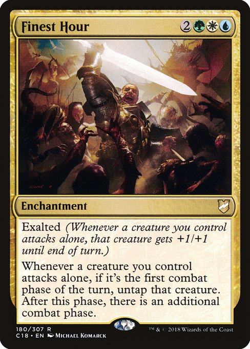 Finest Hour - Commander 2018 Rare Card