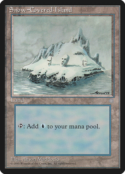Snow-Covered Island - Ice Age Common Card