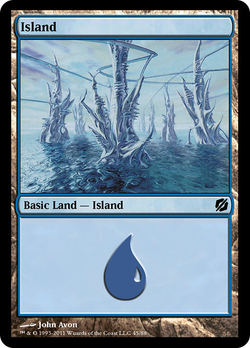 Island - Duel Decks: Mirrodin Pure vs. New Phyrexia Common Card