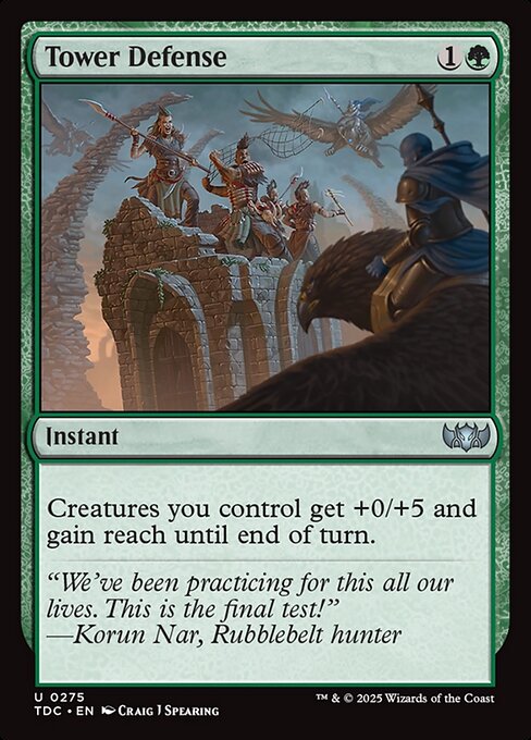 Tower Defense - Tarkir: Dragonstorm Commander Uncommon Card