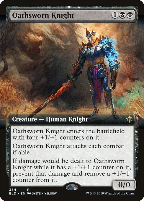 Oathsworn Knight - Throne of Eldraine Rare Card