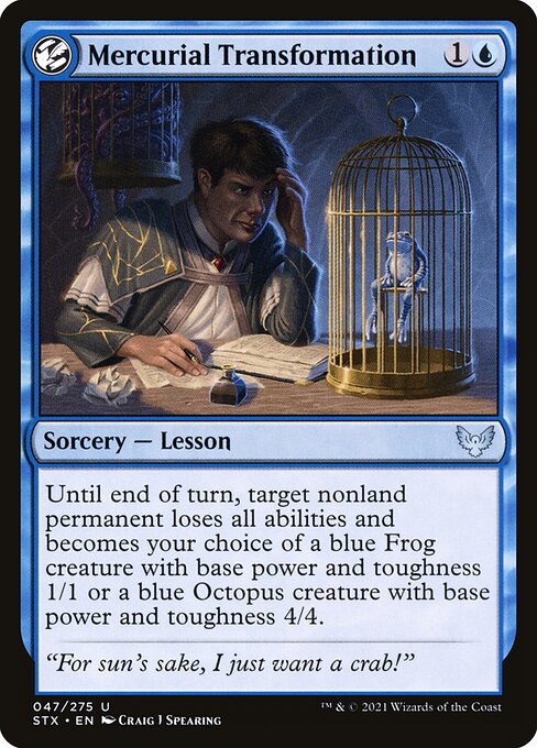 Mercurial Transformation - Strixhaven: School of Mages Uncommon Card