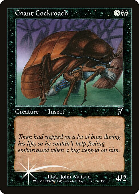 Giant Cockroach - Seventh Edition Common Card