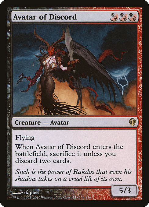 Avatar of Discord - Archenemy Rare Card