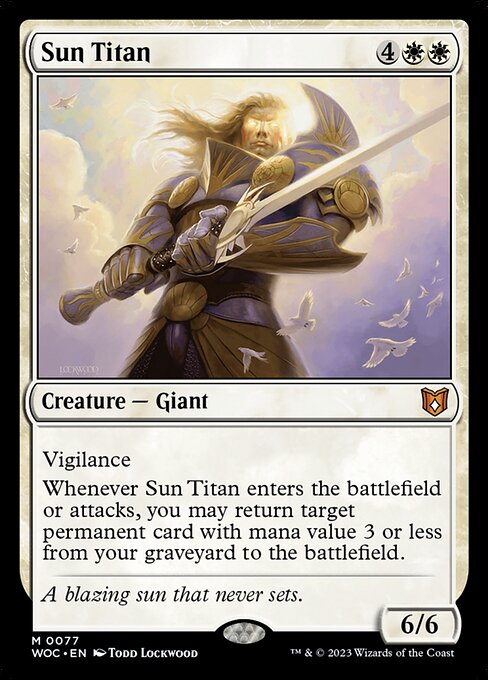 Sun Titan - Wilds of Eldraine Commander Mythic Card