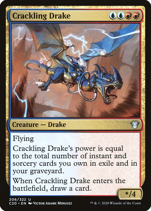 Crackling Drake - Commander 2020 Uncommon Card