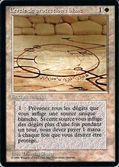 Circle of Protection: White - Foreign Black Border Common Card