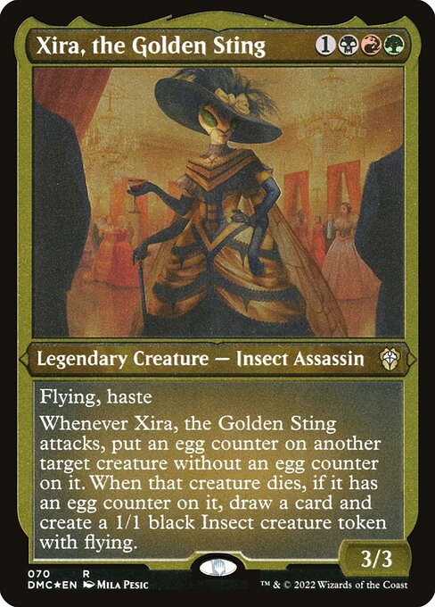 Xira, the Golden Sting - Dominaria United Commander Rare Card